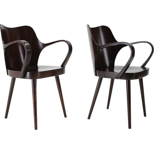Paar Vintage-Sessel von Oswald Haerdtl für Ton, Tschechoslowakei 1950