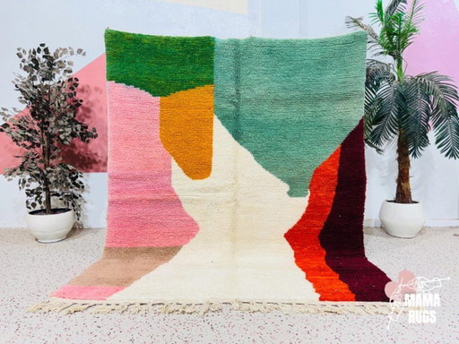 Handgeknüpfter, farbenfroher Berberteppich, 300 cm x 200 cm