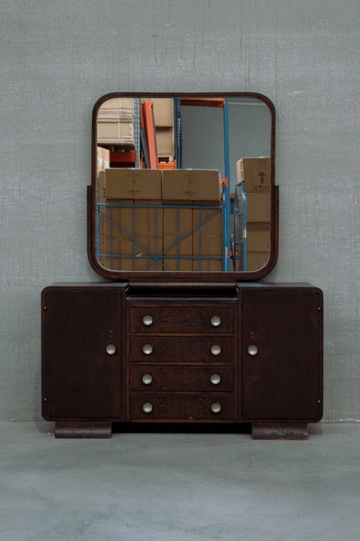 1930s art deco grand mirror vanity
