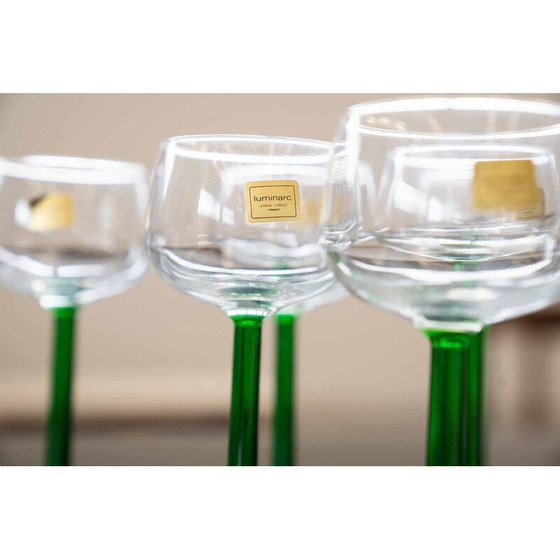 Image 1 of Set of 6 vintage liqueur and wine glasses by Luminarc, France 1970