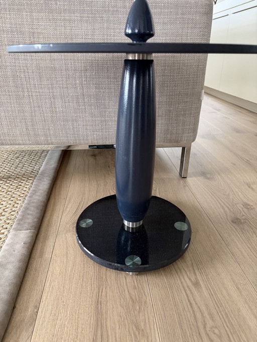 Leolux Zyga design bijzettafel bleu verre