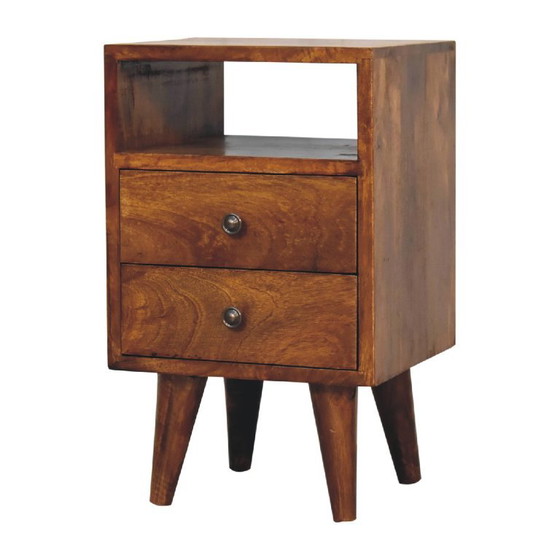 Mini Classic Chestnut Nachtkastje van Massief Mangohout – Mid-Century & Art Deco – Artisan, Wood (photo 3 of 10)