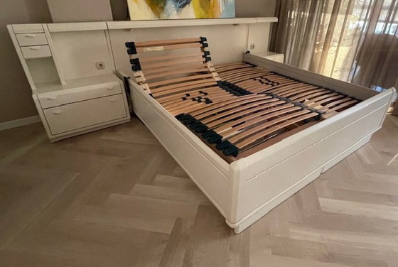 Hülsta lits-jumeaux met 2 nachtkastjes, Tweepersoonsbedden, Mdf, Hout, Crème (foto 3 van 9)