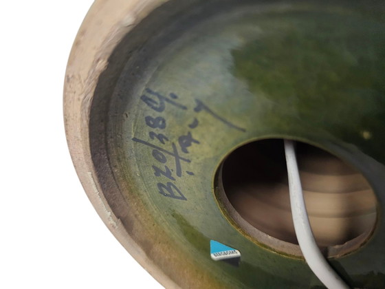 Image 1 of Bitossi voor Bergboms & Co - Aldo Londi - tafellamp - groen/wit - keramiek - 60's