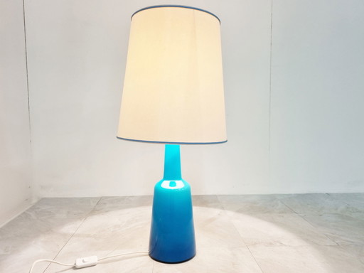 Kastrup Holmegaard glass table lamp, 1960s