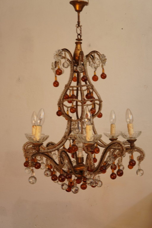 Exceptional late 19th-century Murano chandelier