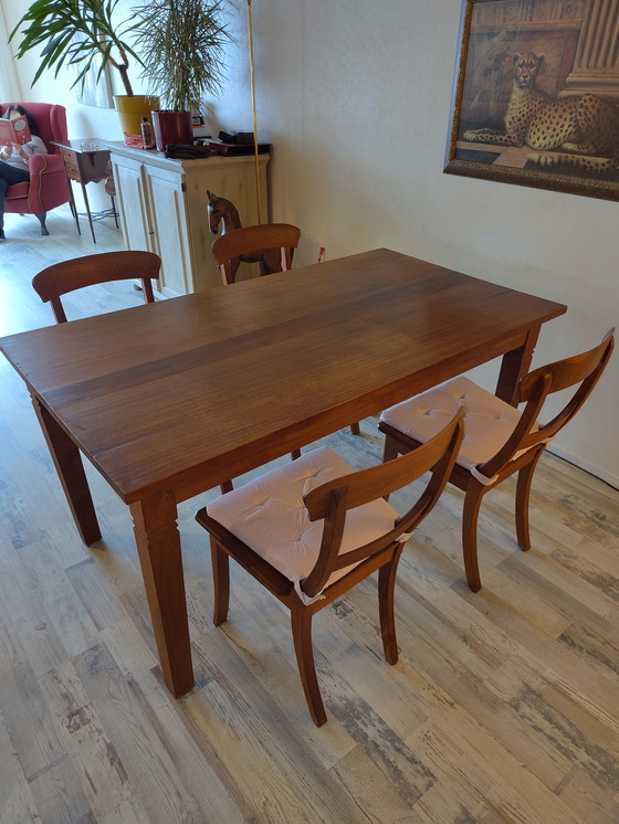 Image 1 of Vintage Cherry Wood Dining Set