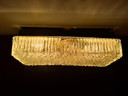 Plafonnier/applique rectangulaire en cristal taillé, années 1960