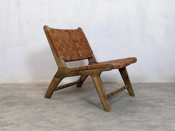 Deux fauteuils marocains en cuir (photo 10 of 12)