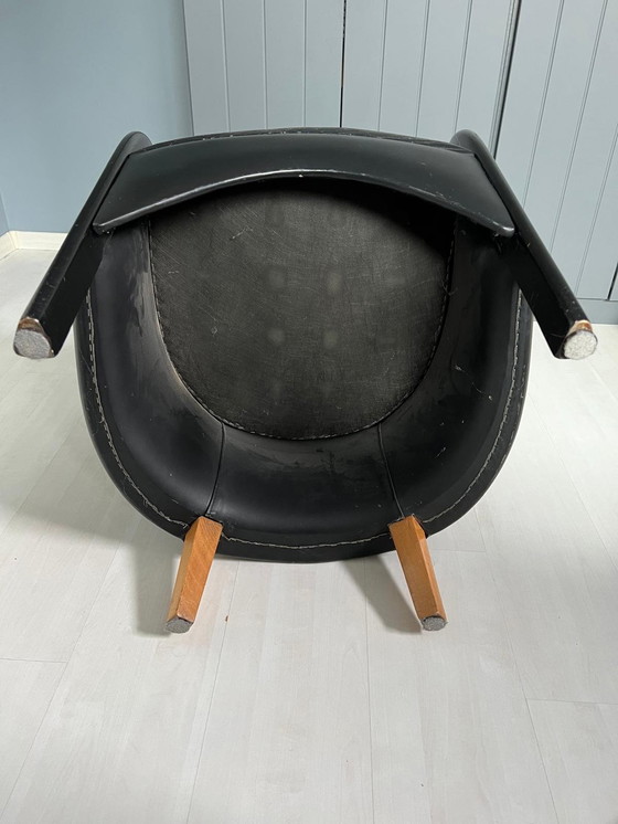 Image 1 of 4x Bennekom Design Leder Esszimmerstühle