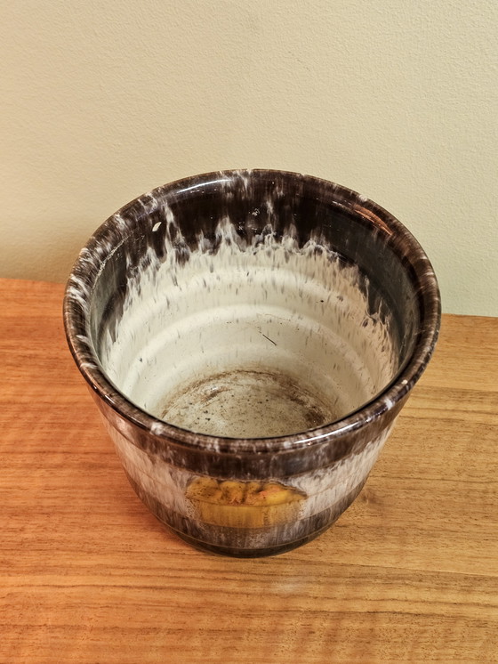 Image 1 of Vaso da fiori tedesco vintage Vaso da fiori Germania Marrone