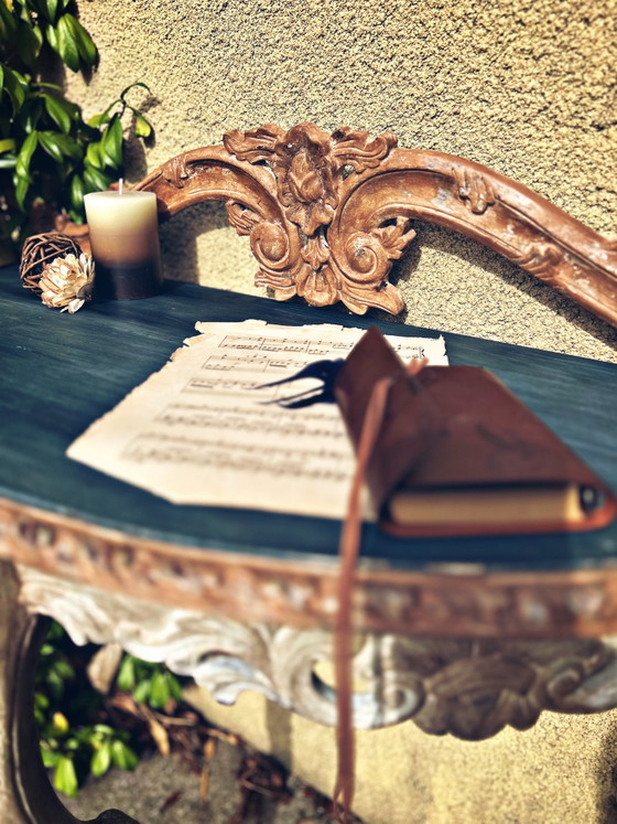 Gepatineerde antieke Console – Hout (photo 8 of 13)