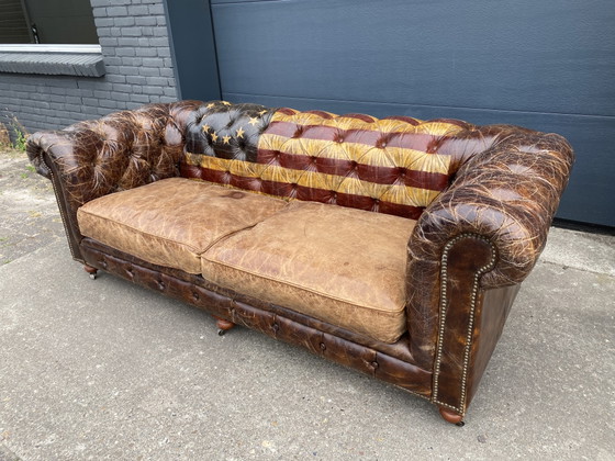 Rugged Chesterfield sofa cigars cognac – winchester, Leather, Wood (photo 2 of 5)