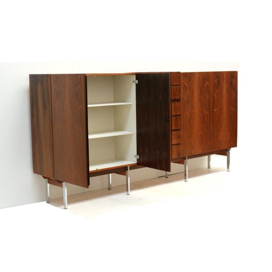 Image 1 of Uniek vintage design dressoir van palissander met bargedeelte uit de jaren ’60