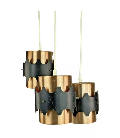 60's 70's Lampe Lampe plafonnier cascade métal Space Age Design