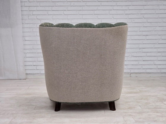 Deense relaxstoel uit de jaren 60, meubelwol, eikenhout – Fauteuils, Wood, Wool (photo 15 of 21)