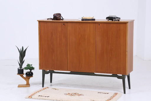 Vintage highboard 60s | Mid - Century sideboard drawer cabinet wood storage #05-23