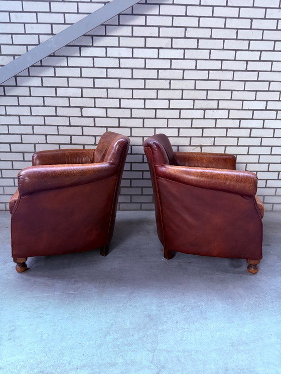 Image 1 of Suite de Fauteuils Club Roche Bobois Cuir