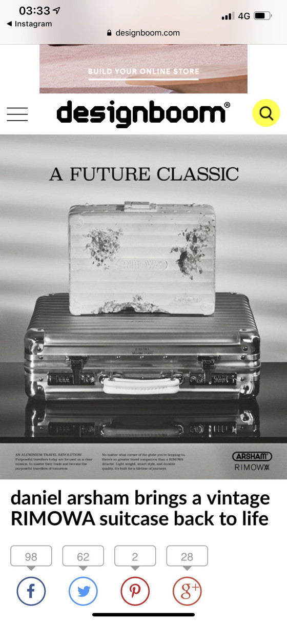 Image 1 of Rimowa x Daniel Arsham Eroded Attache Edizione Limitata