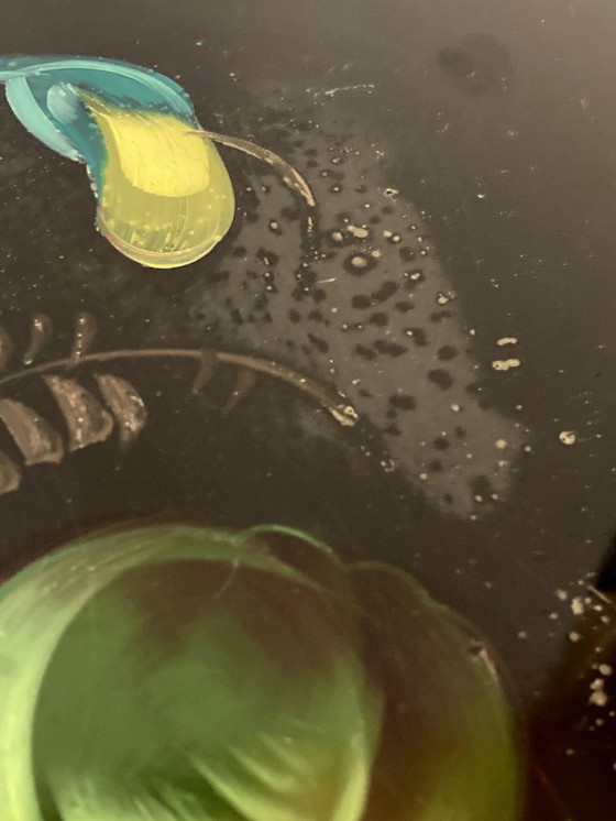 Image 1 of Bandeja de metal pintado Jostovo, motivos florales, fabricada en la URSS