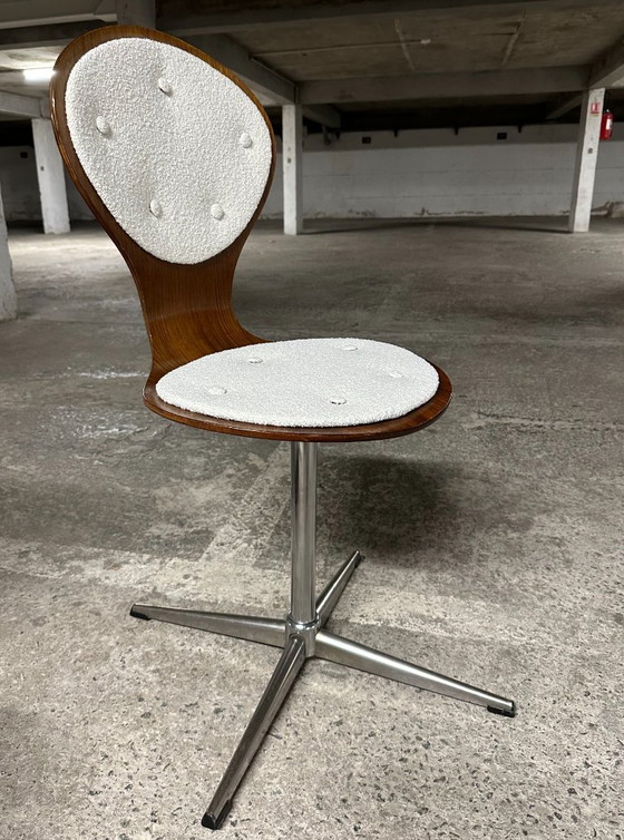 Image 1 of Set di 4 sedie vintage in legno curvato e impiallacciato in palissandro di Elmar Flötotto, Germania 1960