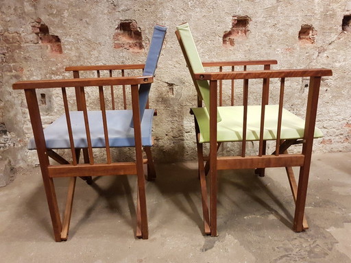 2 sedie da regista in teak