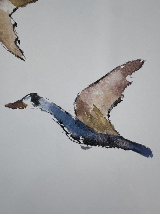 Image 1 of Grande piatto da parete di Maya Wildevuur "Sulle ali" (2002)