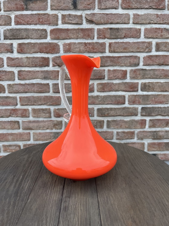 Vintage Orange 1970s Murano Vase – Glass & Decanter, Glass (photo 4 of 7)