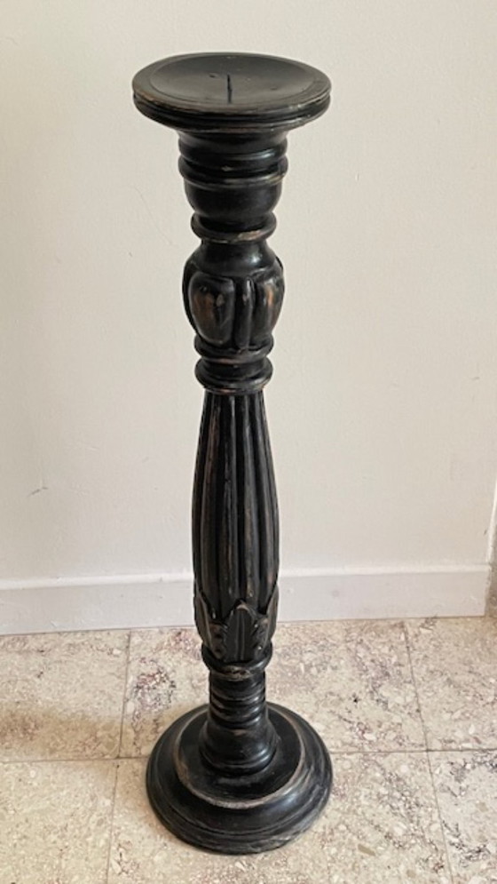 Kandelaar/kaarsenhouder 65 cm massief eikenhout – Kandelaars en kaarsen, Wood (photo 15 of 29)