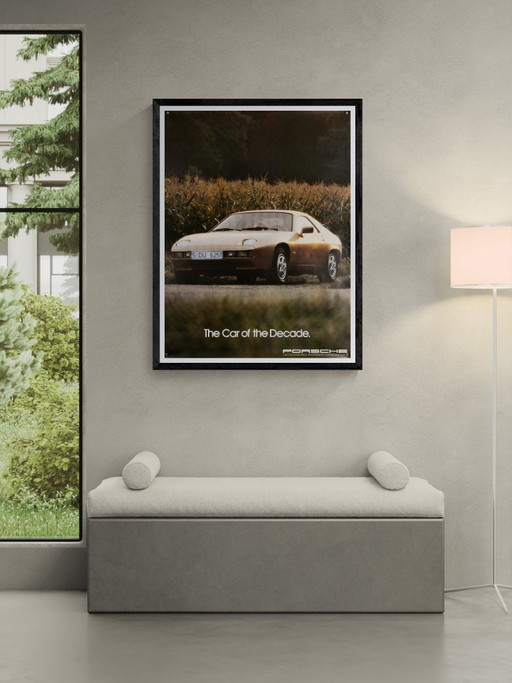 Porsche, el coche de la década – 1979 – Póster publicitario original de época – Vintage – 102 x 76 cm