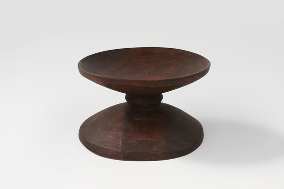 Image 1 of Large African Tree Trunk Bowl in Oak, 1950s
