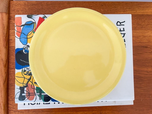 5x Vintage Frühstücksteller hellgelb