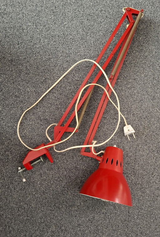 Swedish red architect lamp LSA 1960