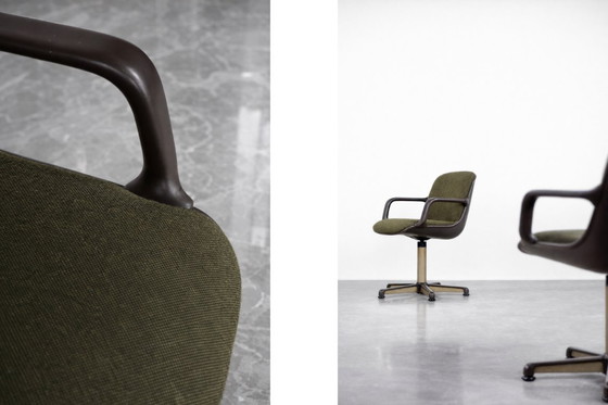 Image 1 of Vintage Mid-Century German Modern Office Chairs by Charles  Pollock for Comforto, 1970s, Set of 2