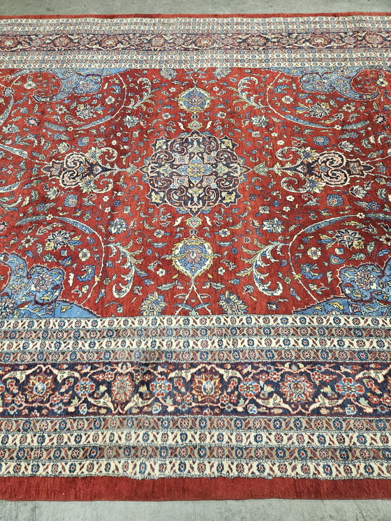 Image 1 of Medallón de alfombra Saruk de lana oriental anudado a mano 247x344cm