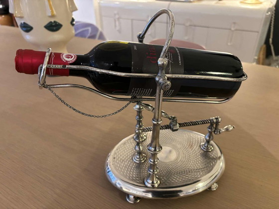 Image 1 of Decantador de vino mecánico antiguo plateado