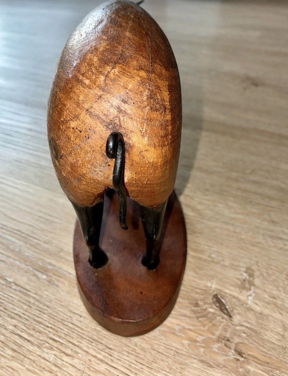 Image 1 of Scultura di maiale in legno e ferro