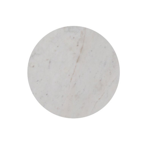 Table d'appoint en marbre blanc avec pied en métal noir d60 – bijzettafels, Marble (photo 2 of 5)