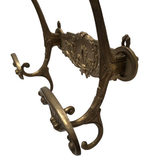 Image 1 of French Classic Style Brass Wall Coat Rack, 1960s/70s
