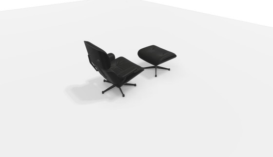 Image 1 of Originele Vitra Eames Lounge Chair + Ottoman – Tijdloos Design (2002)
