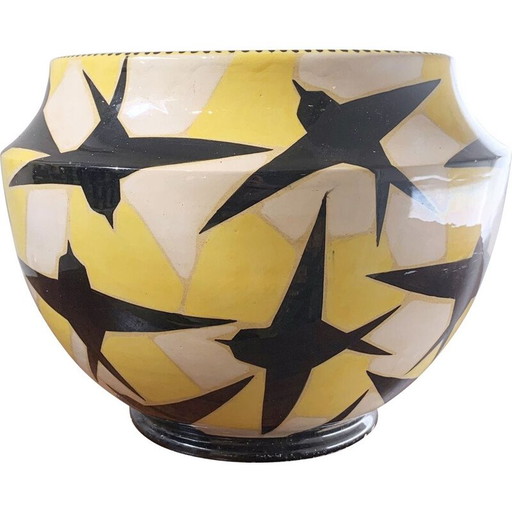 Vase vintage en céramique par Fenice Albisola pour Manlio Trucco, Italie 1930