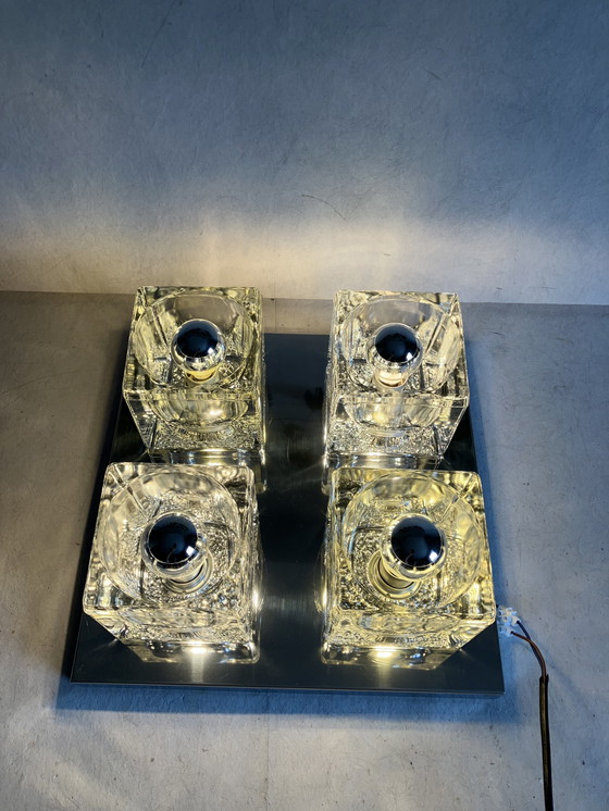 Image 1 of Peill & Putzler Plafonnier Ice cue lampe design vintage