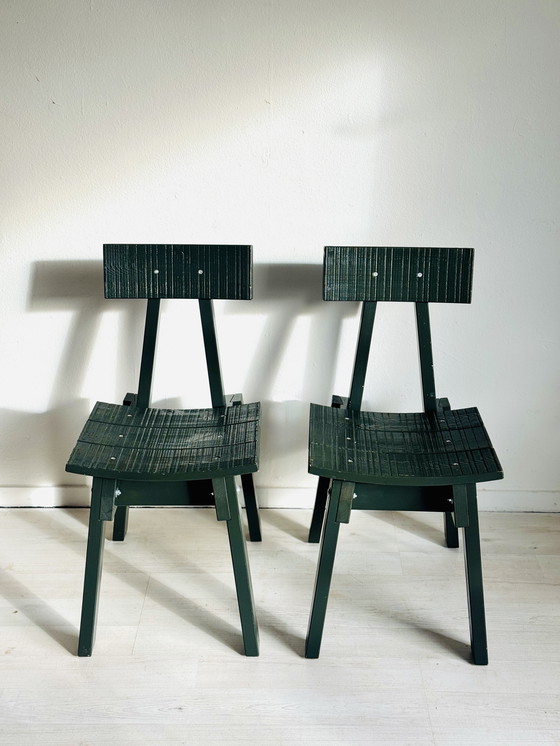Image 1 of Sillas Ikea Industriell Piet Hein Eek verde oscuro