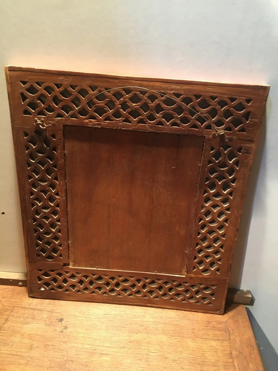 Miroir en teck sculpté 55X61cm – Bois (photo 6 of 9)