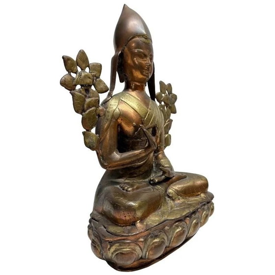 Antiguo Lama Tsongkhapa dorado al fuego en bronce – Ladakh – Siglos XVIII-XIX – Lote 435 – Esculturas, Bronze (photo 2 of 10)