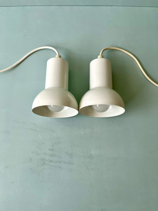 2x Lamp Denmark midcentury light spot postmodern 70s 80s Danish white metal