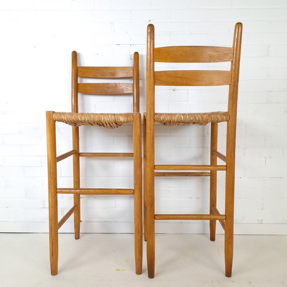Image 1 of 2x Vintage bar stool mid-century modern 70s