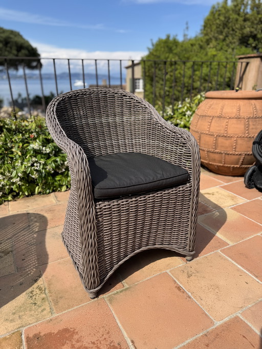 x6 Faux Wicker Riviera Dining Chairs