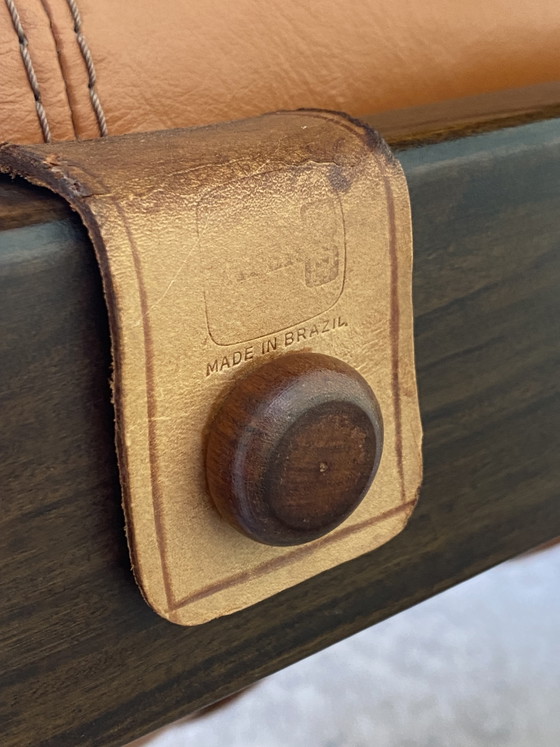 Image 1 of PERCIVAL LAFER | Fauteuil lounge MP-41 en cuir cognac, fabriqué au Brésil, lot de 2, rare