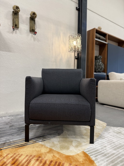 2 Rolf Benz Cara Fauteuils Blauw incl. Tafel met kussen